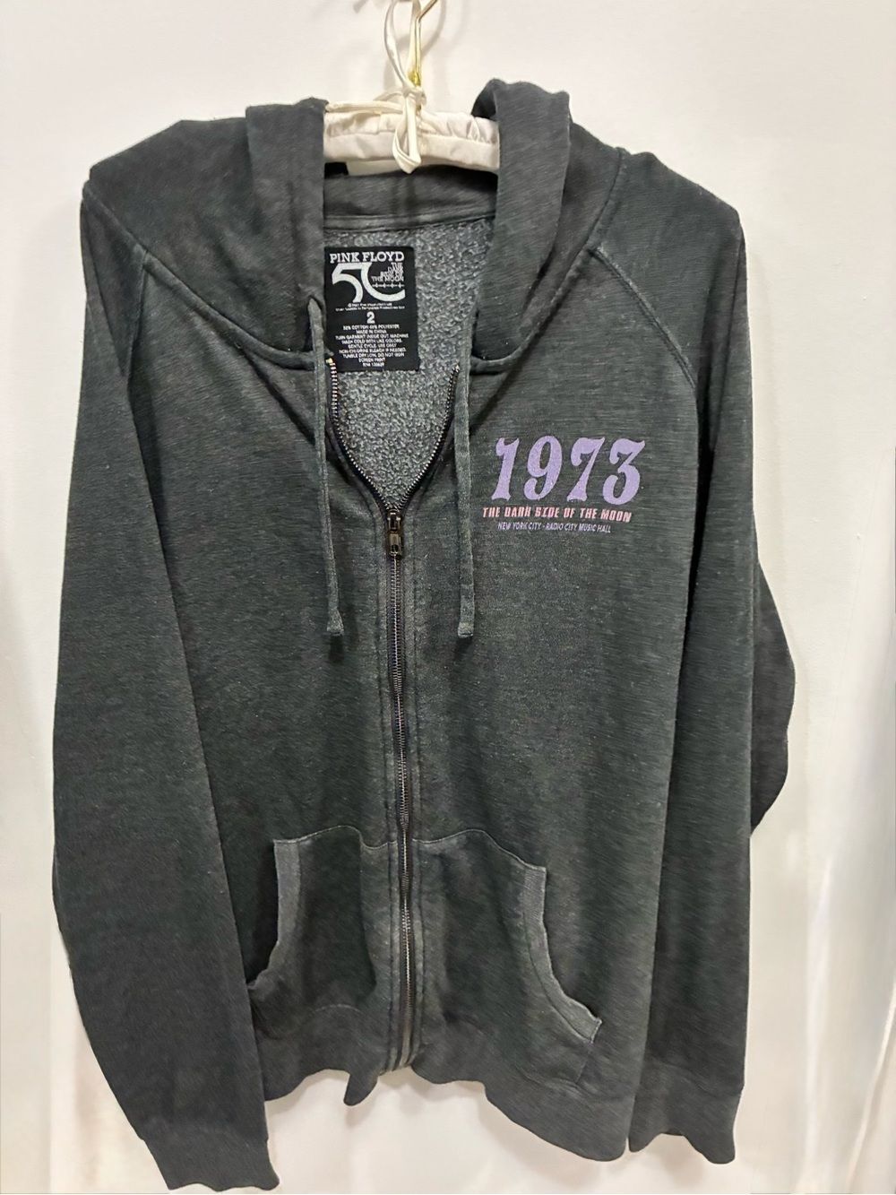 TORRID Pink Floyd Cozy Fleece  Zip Hoodie 1973 Charcoal
